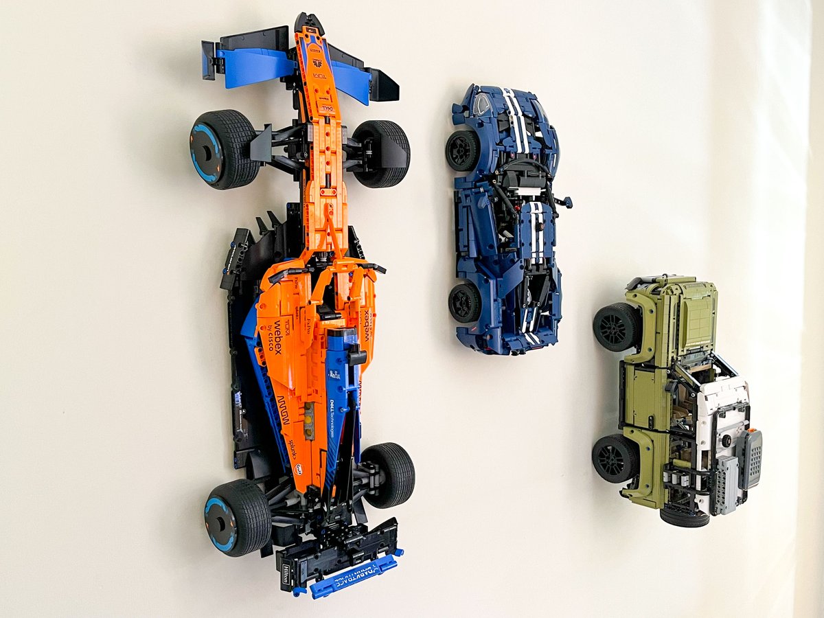 Lego McLaren Defender Ford GT wall mount brackets