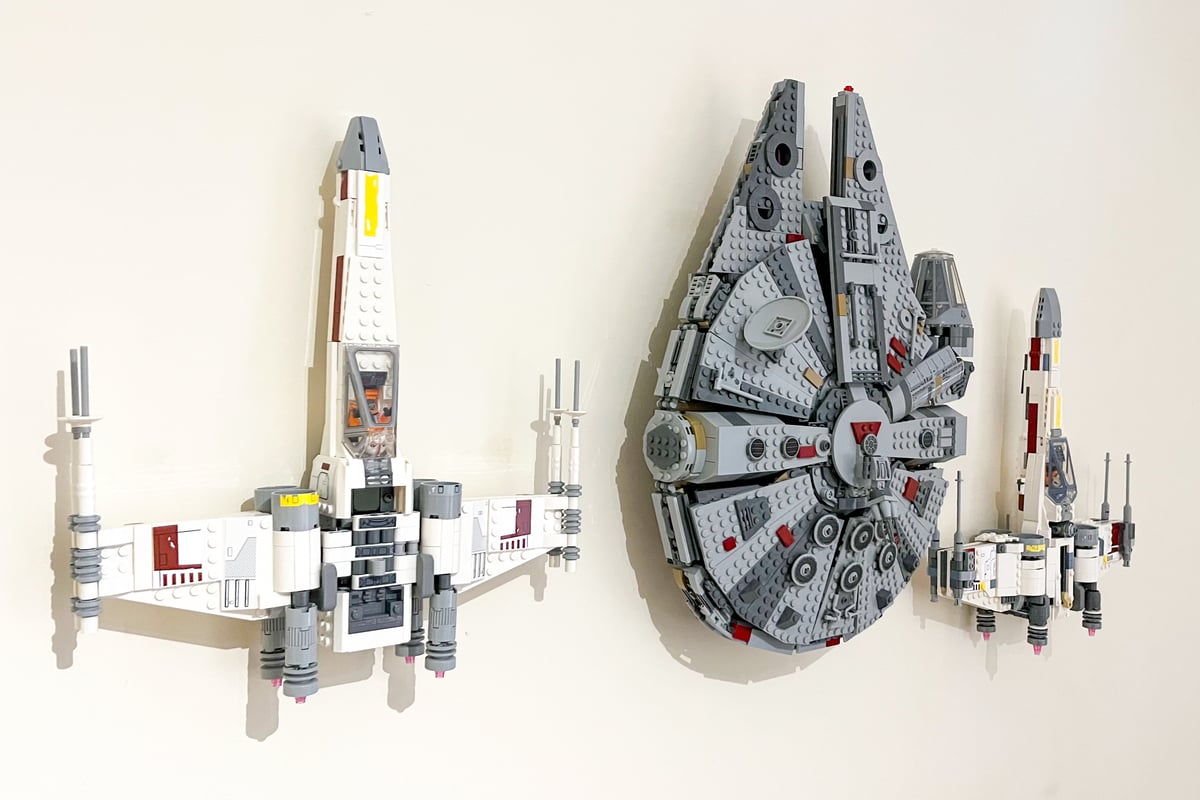 Lego Star Wars wall mount brackets